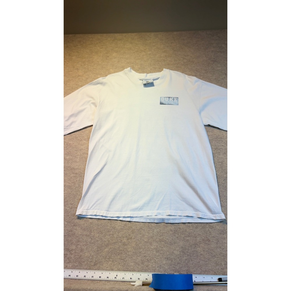 Vintage 90s Duke University Blue Devils Long Sleeve T-Shirt Mens Large White USA